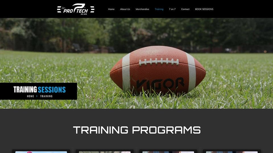 ProTech Training - Sports Training Website Redesign - UI/UX design case study by Saurabh Pansari