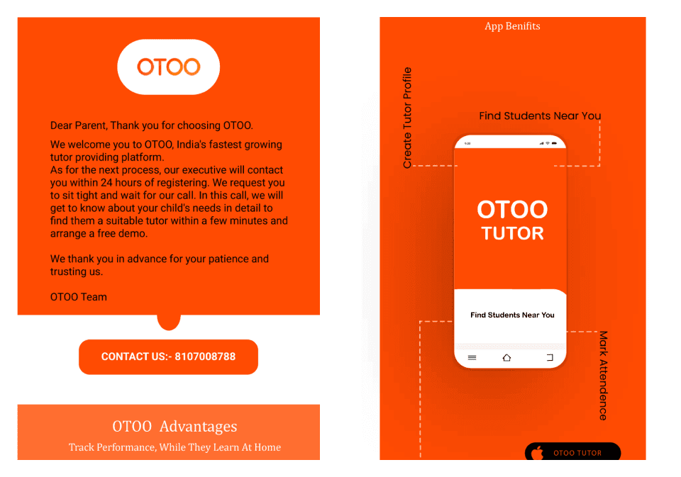 OTOO - Smart Tutor Platform Web Application - UI/UX design case study by Saurabh Pansari