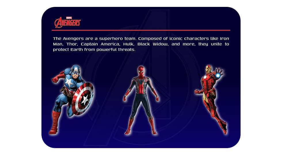 Avengers Character Explorer - Interactive Marvel Hero Website - UX design case study