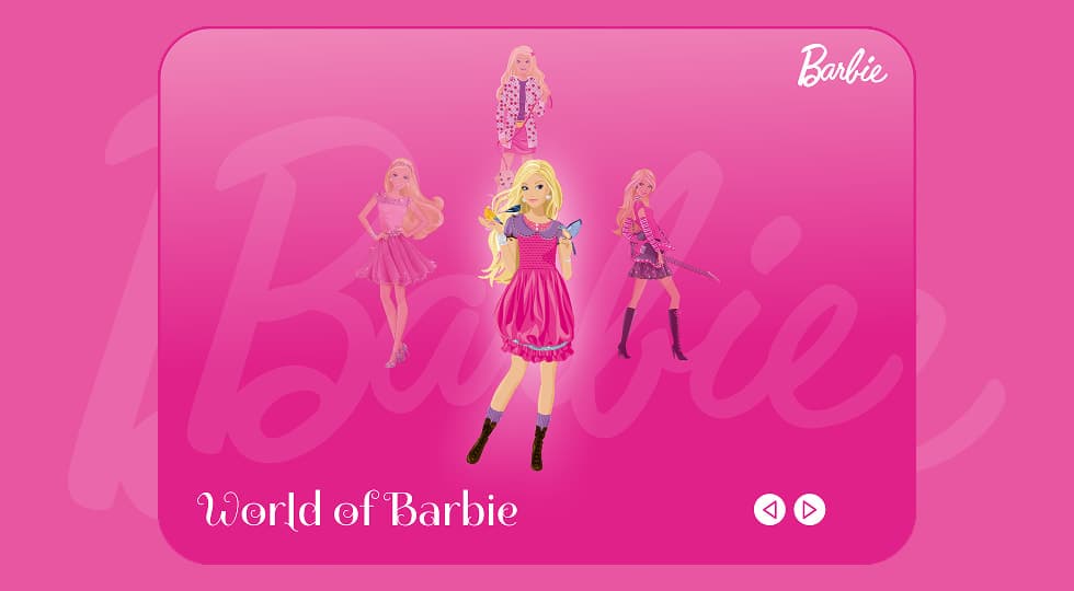World of Barbie - Interactive Character Showcase - UI/UX design case study by Saurabh Pansari