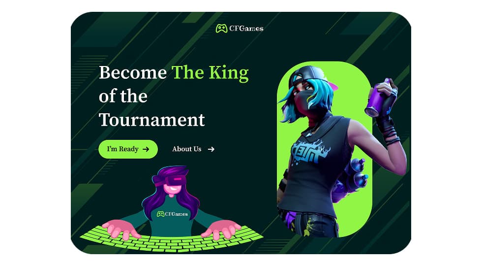 CFGames - Esports Team Landing Experience - UX design case study