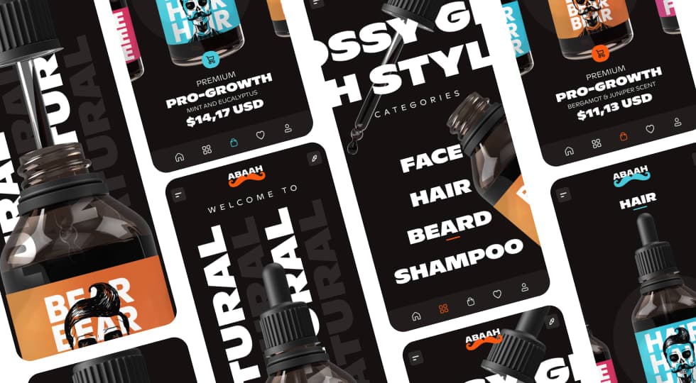 Abaah Grooming - Men's Grooming E-commerce App Concept - UX design case study
