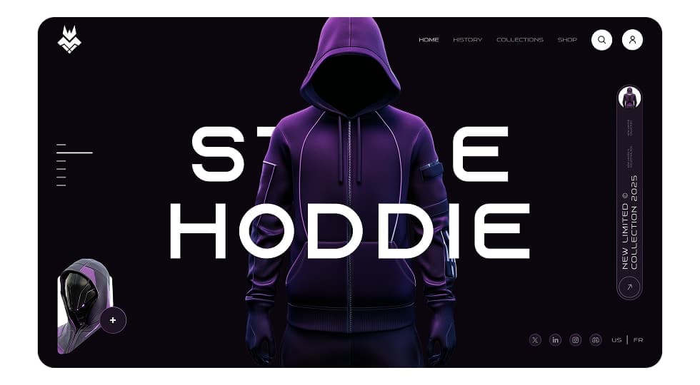 Prismatic Hoodie - Futuristic Fashion E-commerce Experience - UI/UX design case study by Saurabh Pansari