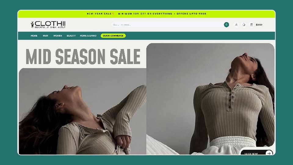 Clothii - Modern E-commerce Shopping Experience - UI/UX design case study by Saurabh Pansari