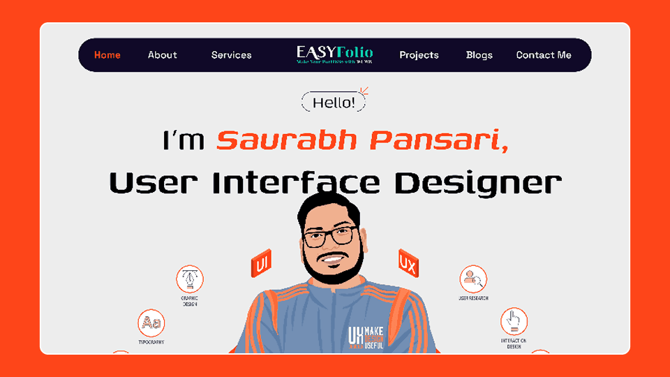Saurabh Pansari - Personal Portfolio Website - UI/UX design case study by Saurabh Pansari