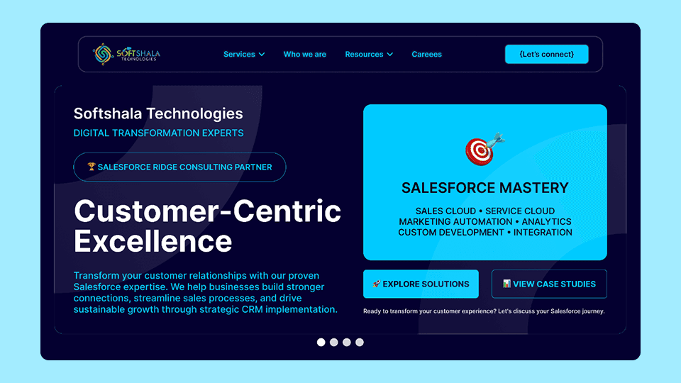 Softshala Technologies Corporate Website - UI/UX design case study by Saurabh Pansari
