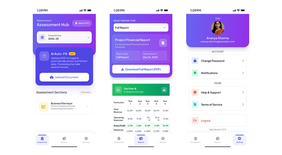 FPO Pro Financial Assessment Platform - UI/UX design case study by Saurabh Pansari