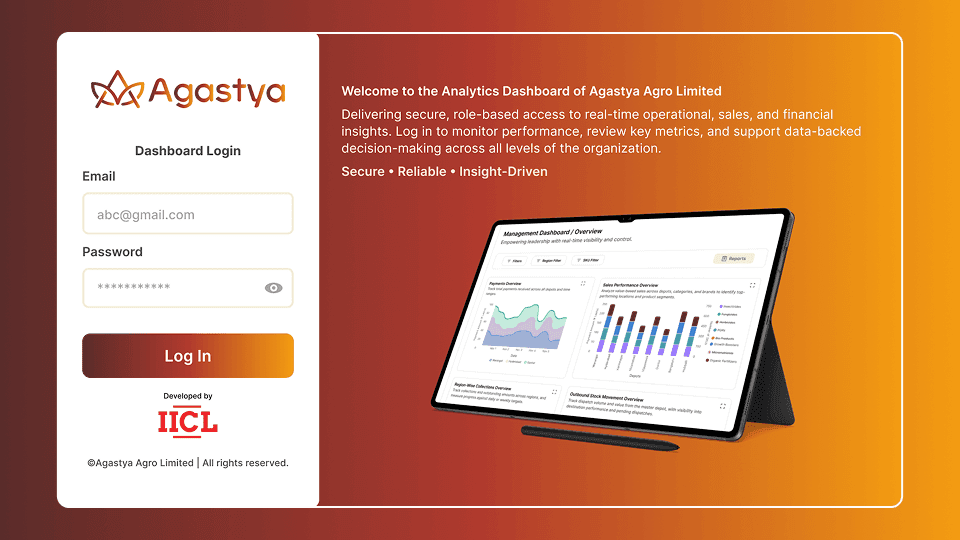 Agastya Agro Limited Analytics Platform - UX design case study